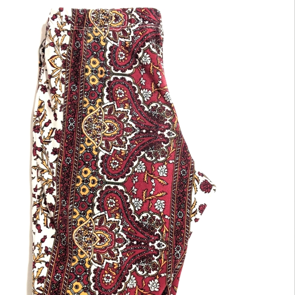 Bootcut Yoga Paisley Stretch Flared Boho Western Soft Pants Small 23" Waist